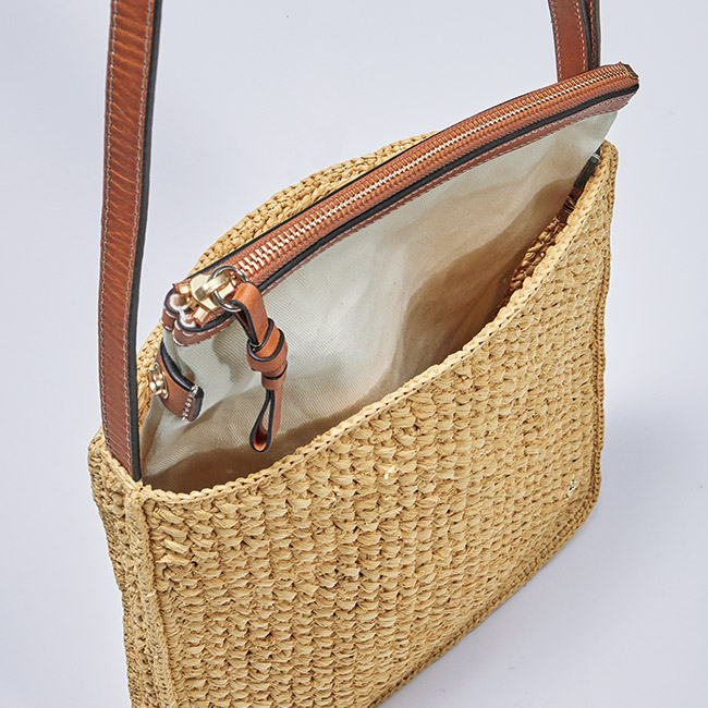 ヘレンカミンスキー ラフィアショルダーバッグ | ライトアップ