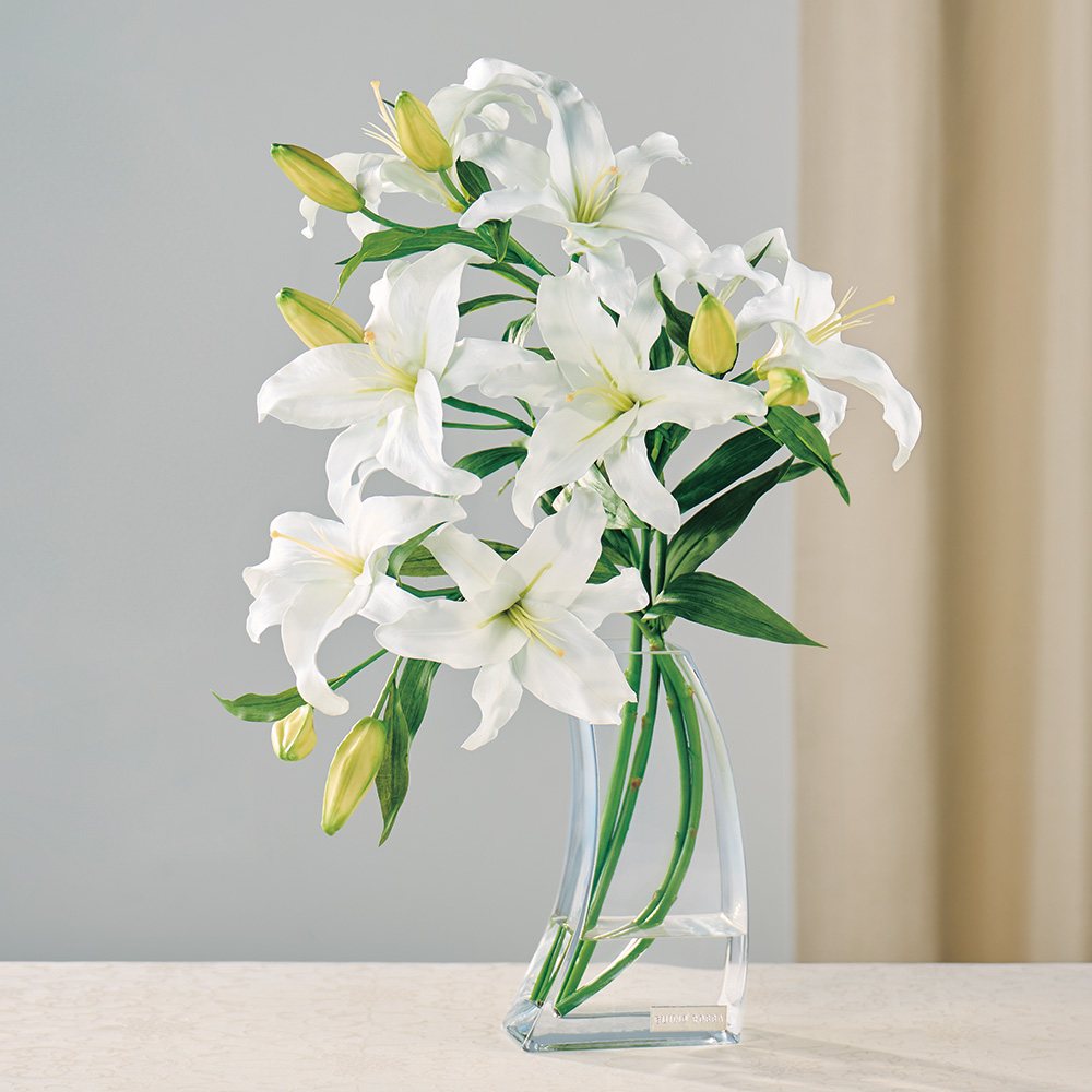 エミリオ・ロバ アートフラワー／カサブランカ 5L | ライトアップ