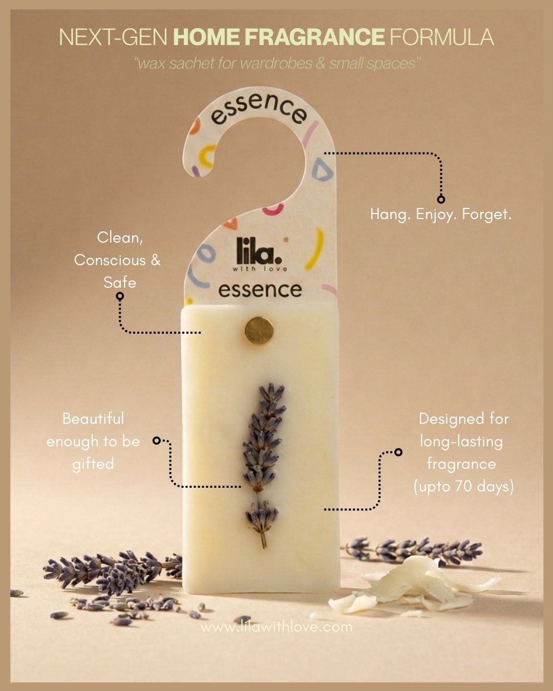 Wax Sachet Trio | Handcrafted Wardrobe Fragrance | Lila With Love