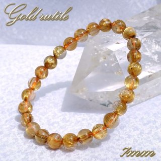 無着色の針 ゴールドルチルブレスレット ルチルクォーツ 9-13