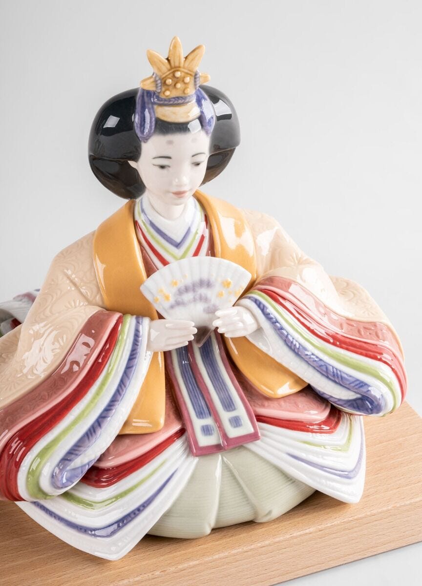 Hina Dolls Sculpture. Green-yellow. Limited Edition | リヤドロ公式