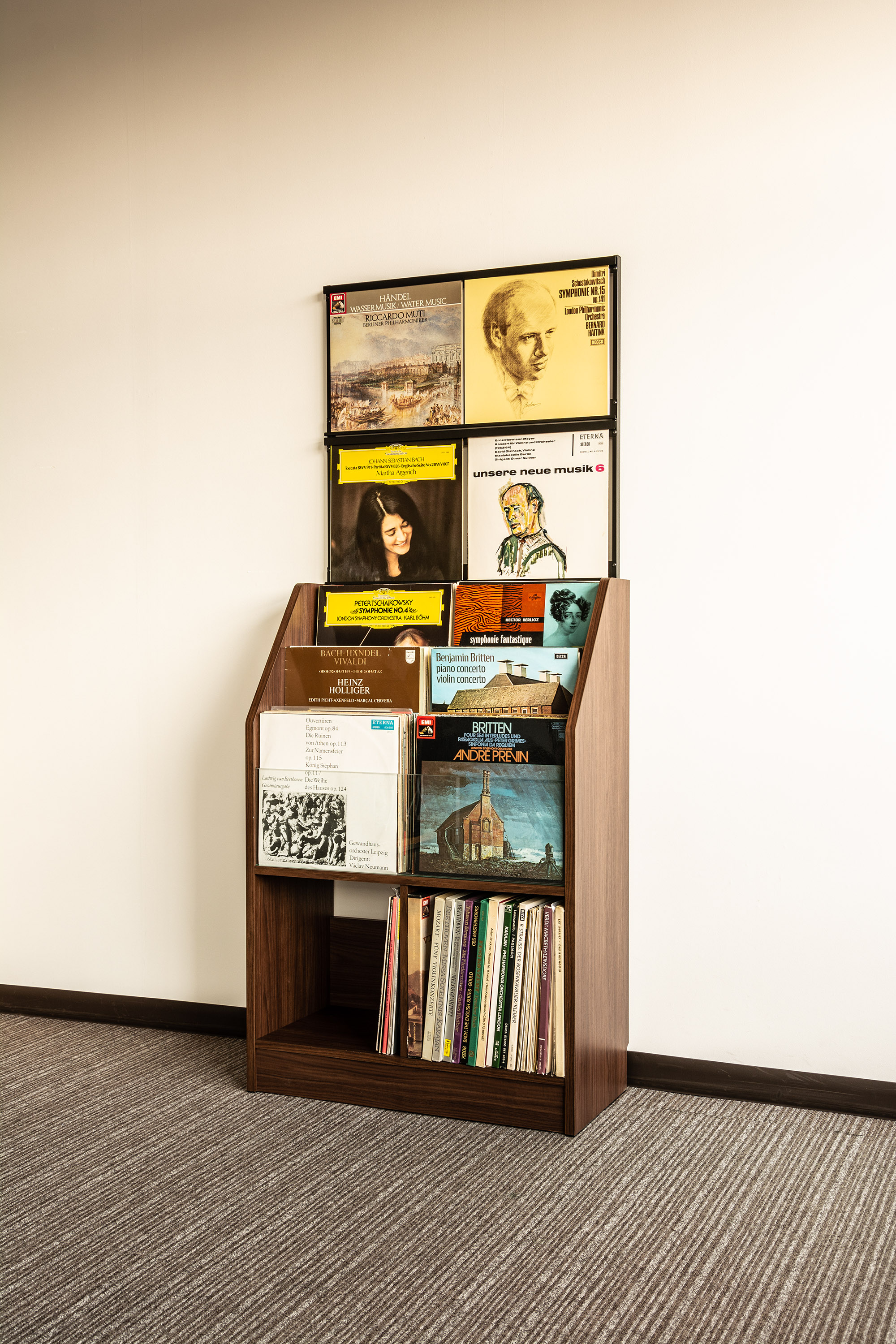 レコードディスプレイラック RCS710N 木目ナチュラル 約280枚