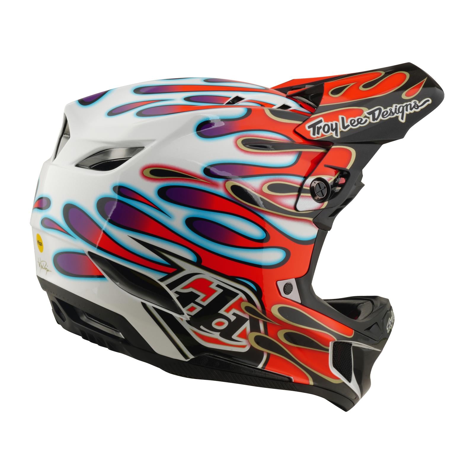 TLD 26.1 D4 AS Composite Helmet / Overspray White/Red