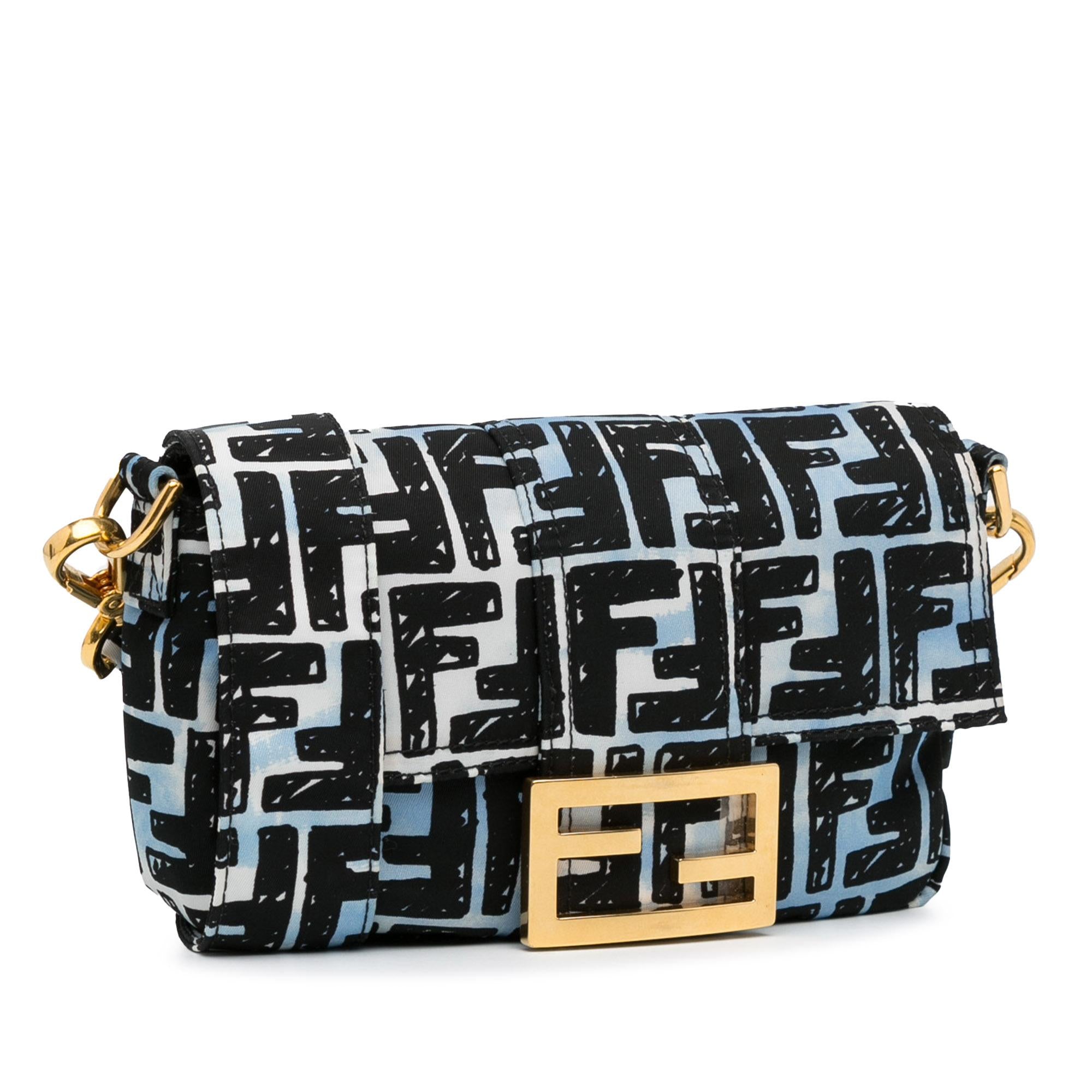 Fendi x Joshua Vides Mini Zucca Nylon Convertible Baguette Belt Bag (S