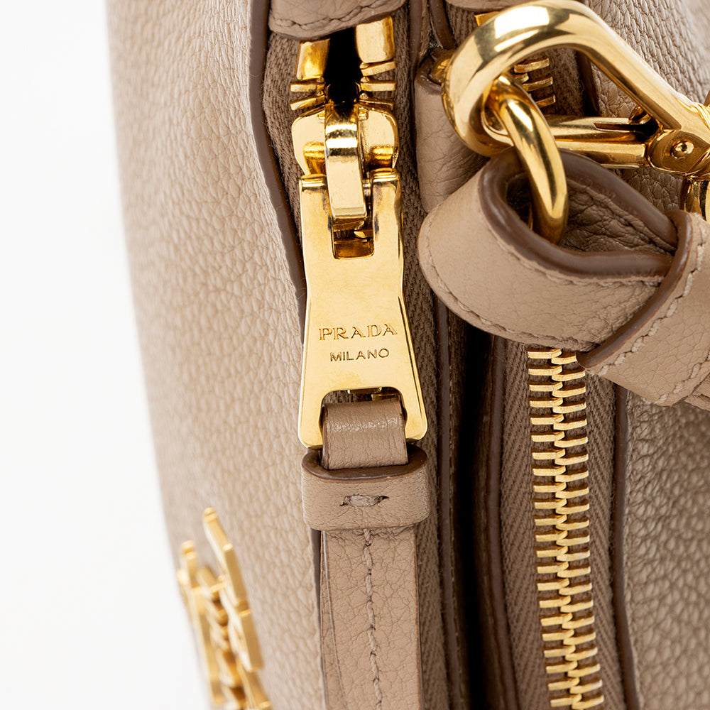 Prada Vitello Phenix Double Zip Crossbody Bag (SHF-19434)