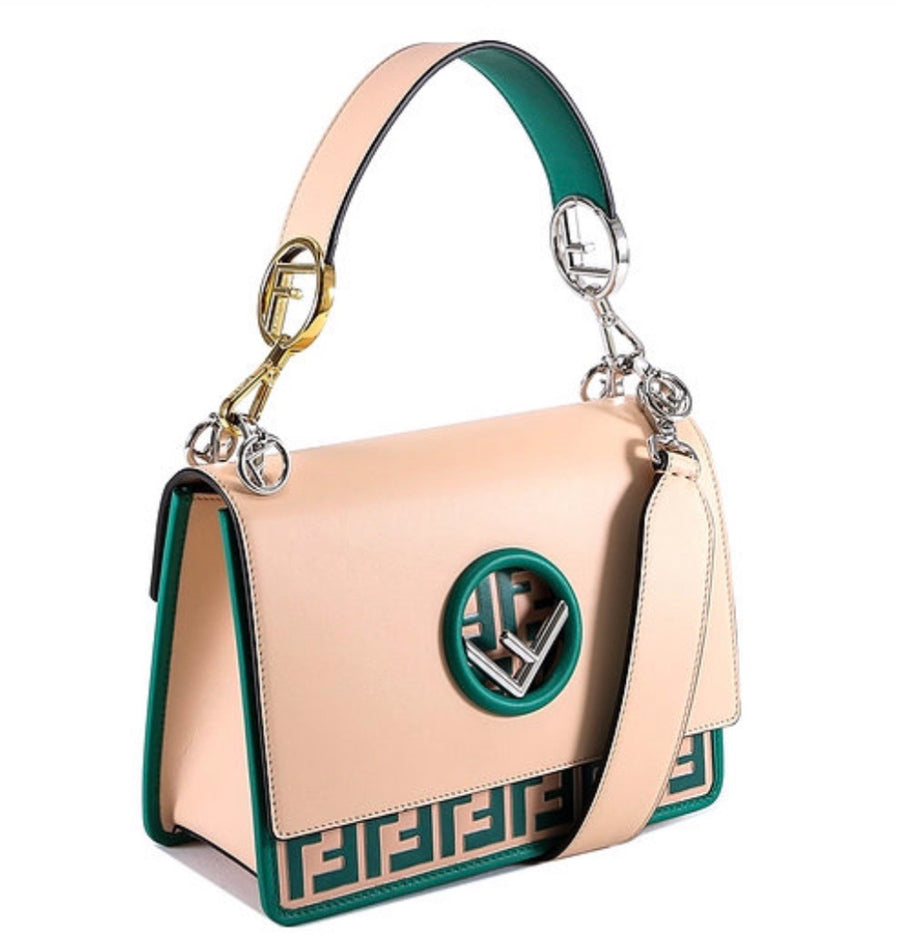 Fendi FF Logo Bottom Shoulder Bag | Luxury Fashion Clothing and
