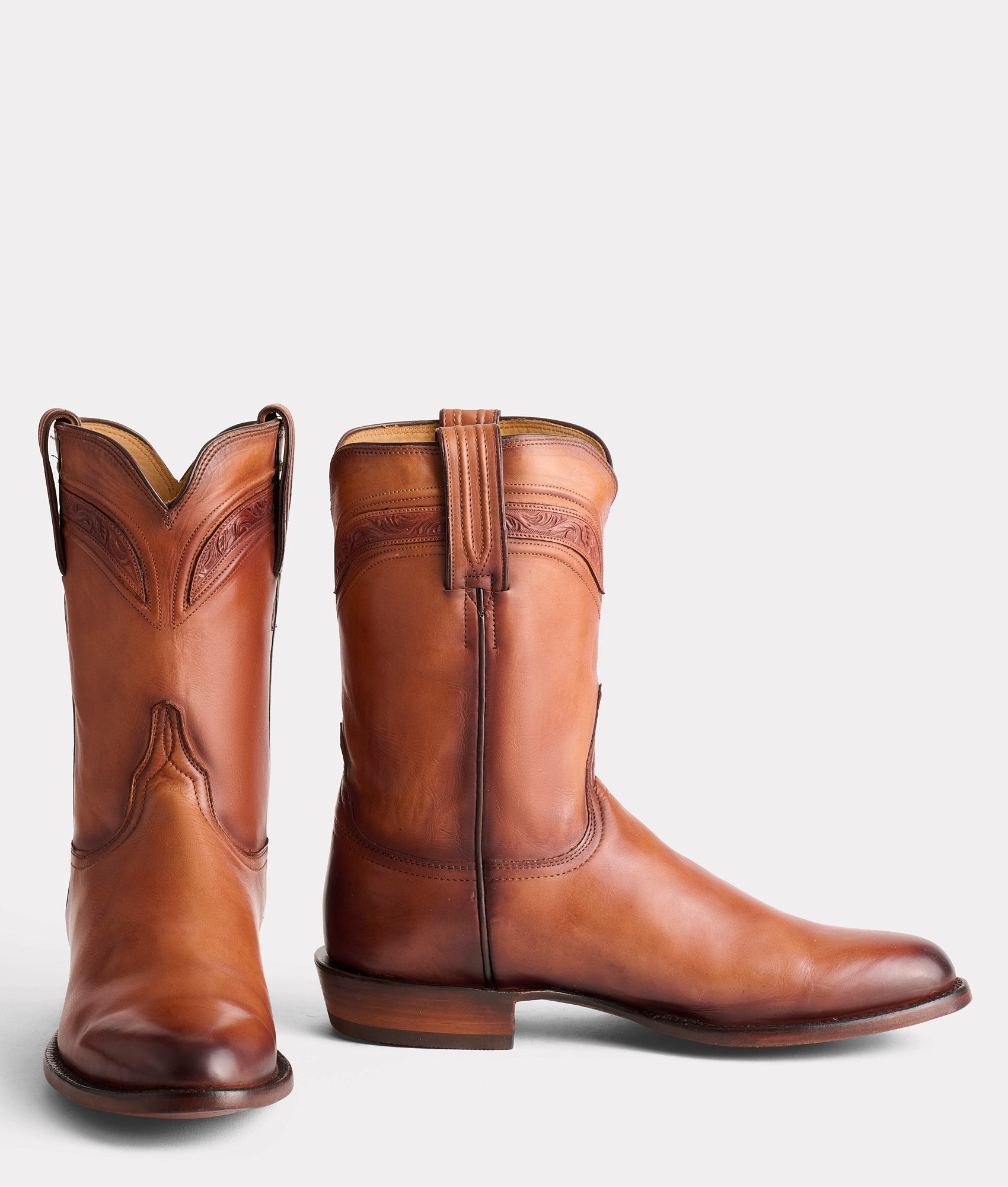 Sumter Calf Boots - Dark Brown - Lucchese