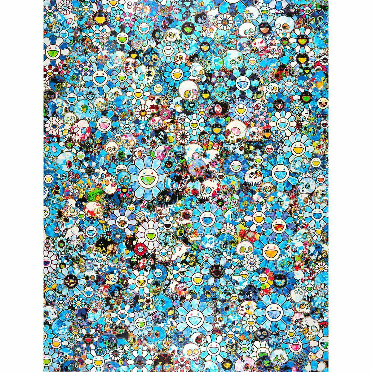 村上隆 skulls&flowers BLUE SIGNAL 875ピースパズル 村上隆 SKULLS