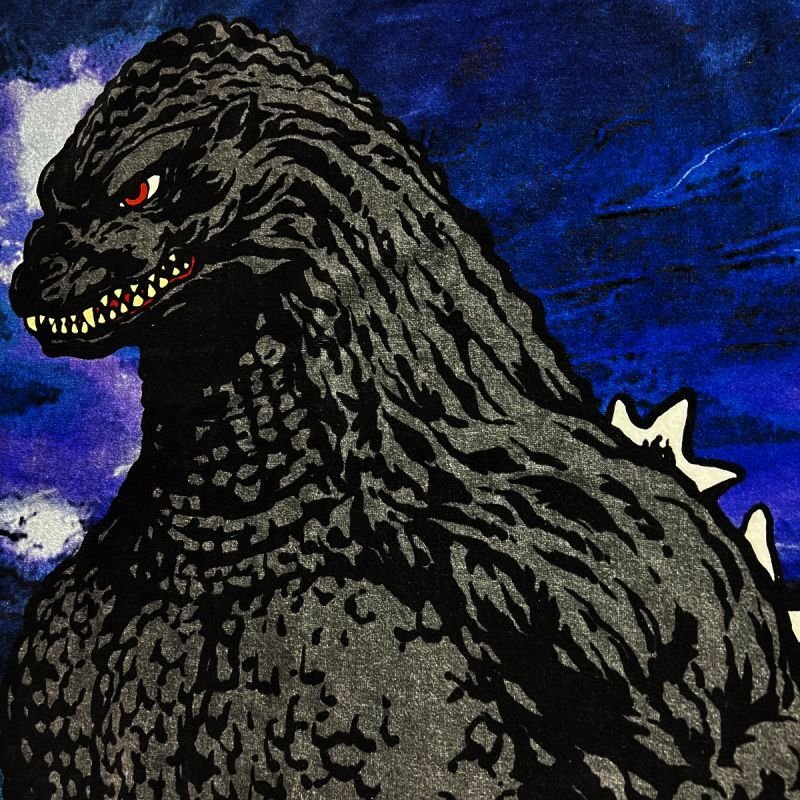 ゴジラ｜名入れバースタオル｜Lサイズ｜今治製｜ポスター｜ファミリー