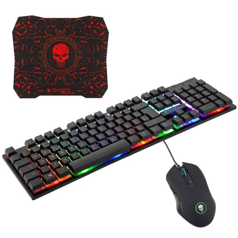 Combo Gamer Mouse 6 Botões +Teclado +Mousepad - Bright - Lupel