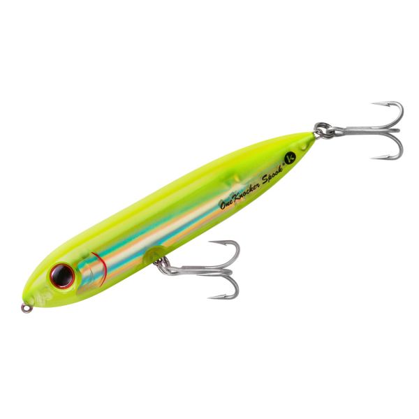 HHeddon Saltwater One Knocker Spook - Chartreuse/Silver Insert
