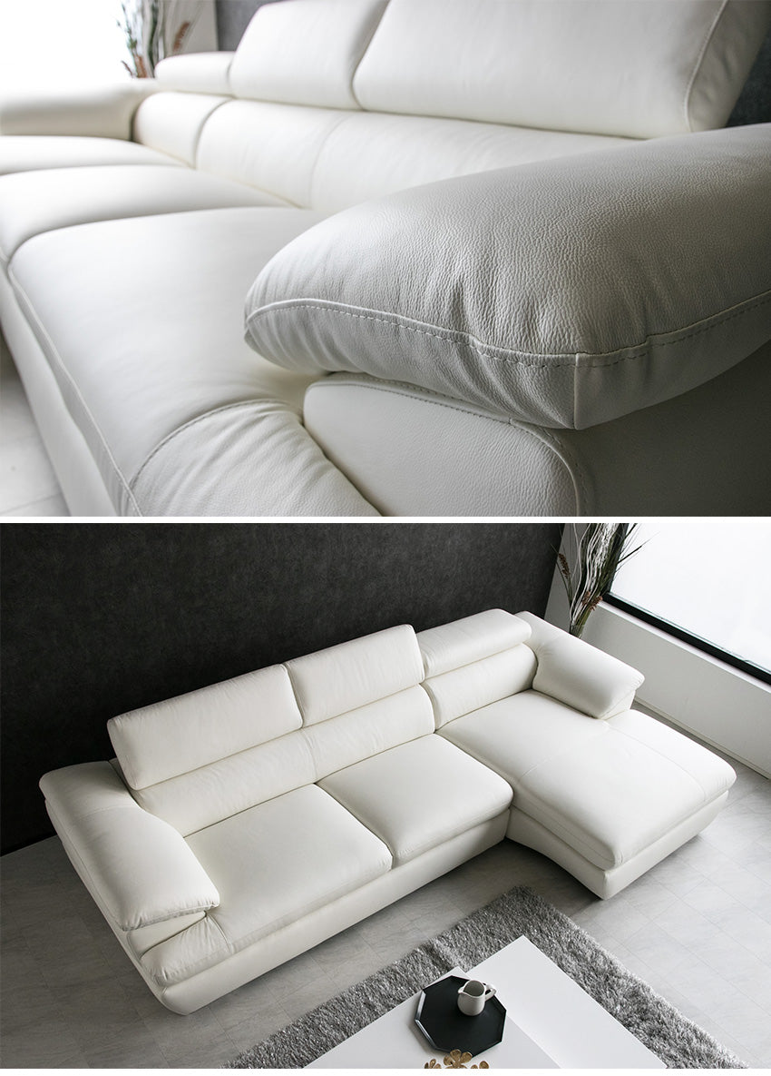 lushroom カウチソファ 本革 3人掛け レザー ソファー リクライニング