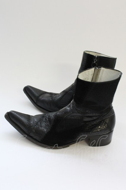 Hiromu Takahara / パッチワークレザーショートブーツ 42（約27cm