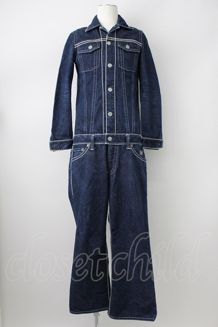 DELAY by Win&Sons / ステッチデニムオールインワン 1 インディゴ T-23