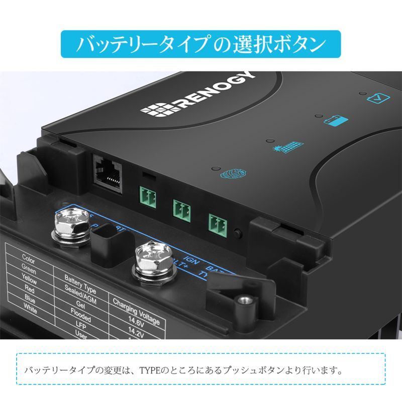 DCC 走行充電器12V 50A MPPTチャージコントローラー内蔵