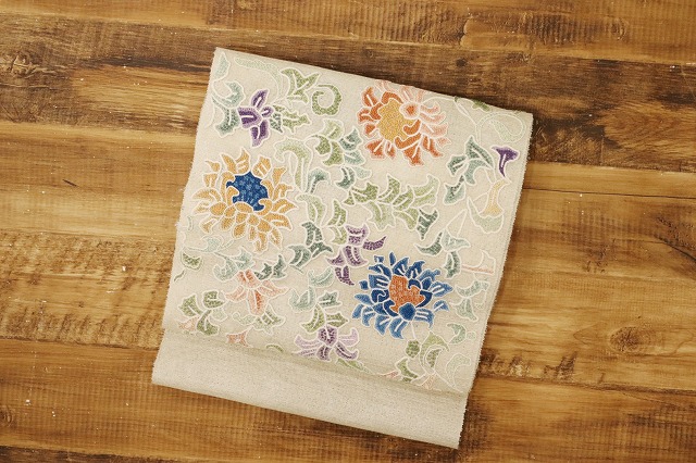 相良刺繍袋帯 夏の袋帯 単衣 フォーマル帯 訪問着 付下げ 【お仕立て