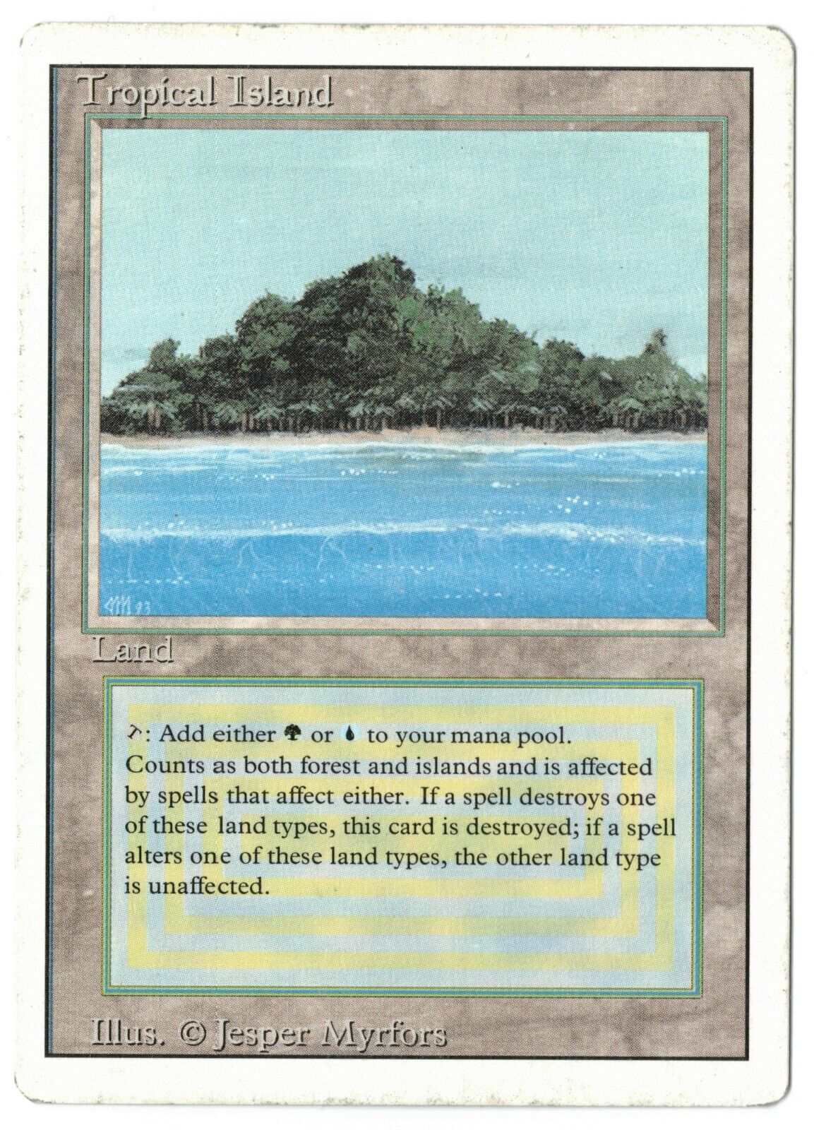 1x Revised Tropical Island Dual Land | Magic the Gathering | MTG