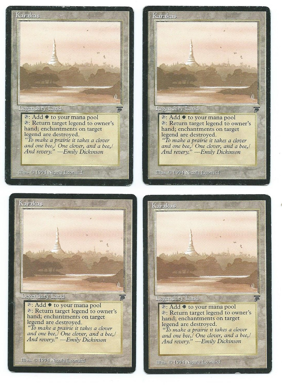 mtg 初版英語 カラカス/Karakas》[LEG] 土地 4枚セット カラカス 4枚