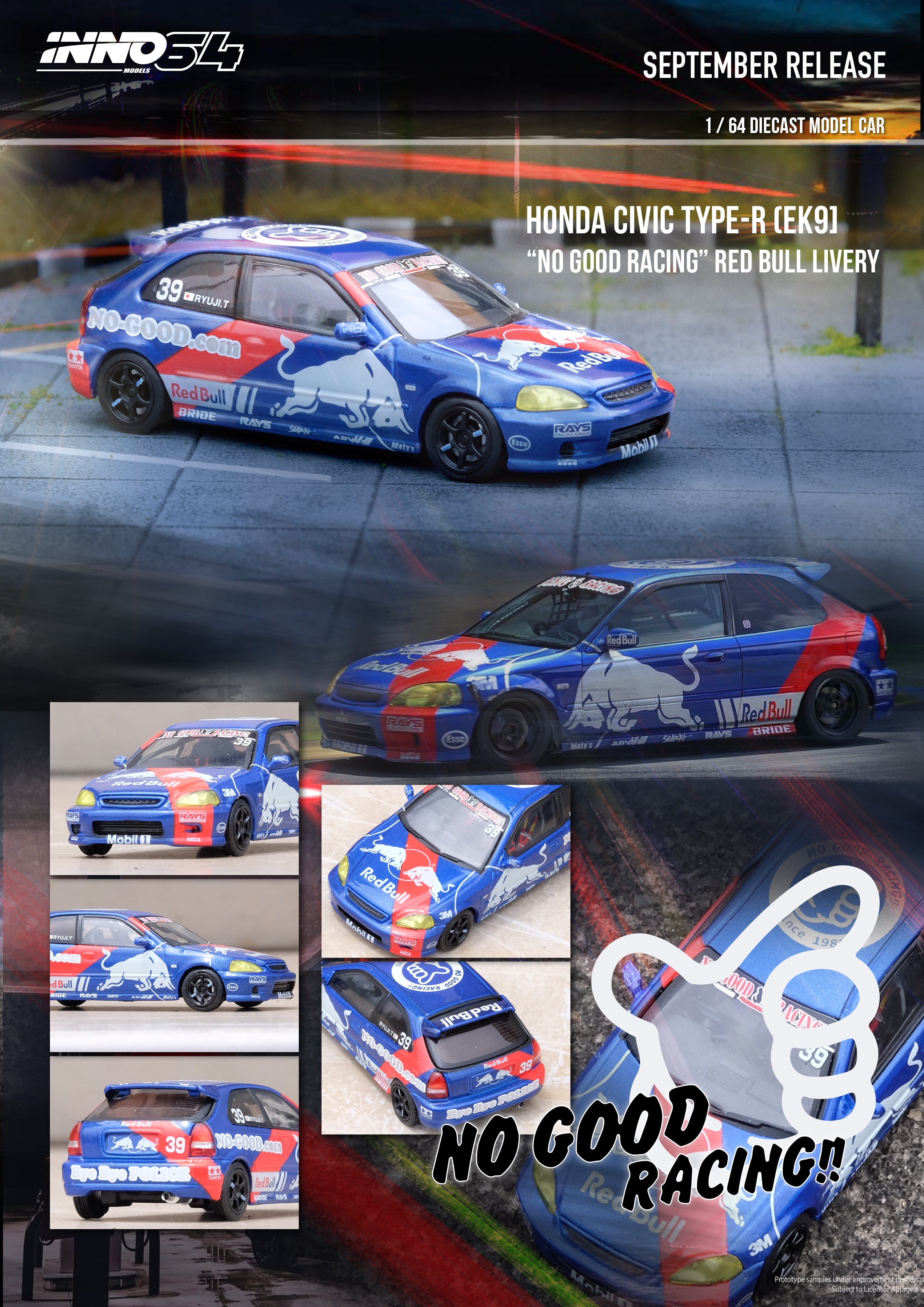 INNO64 1/64 Honda Civic Type-R (EK9) 