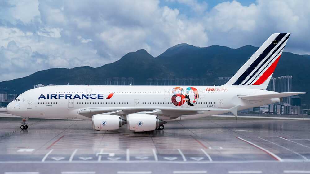 エールフランスA380 80 ANSYEARS herpa 1/500 エールフランスA380 80