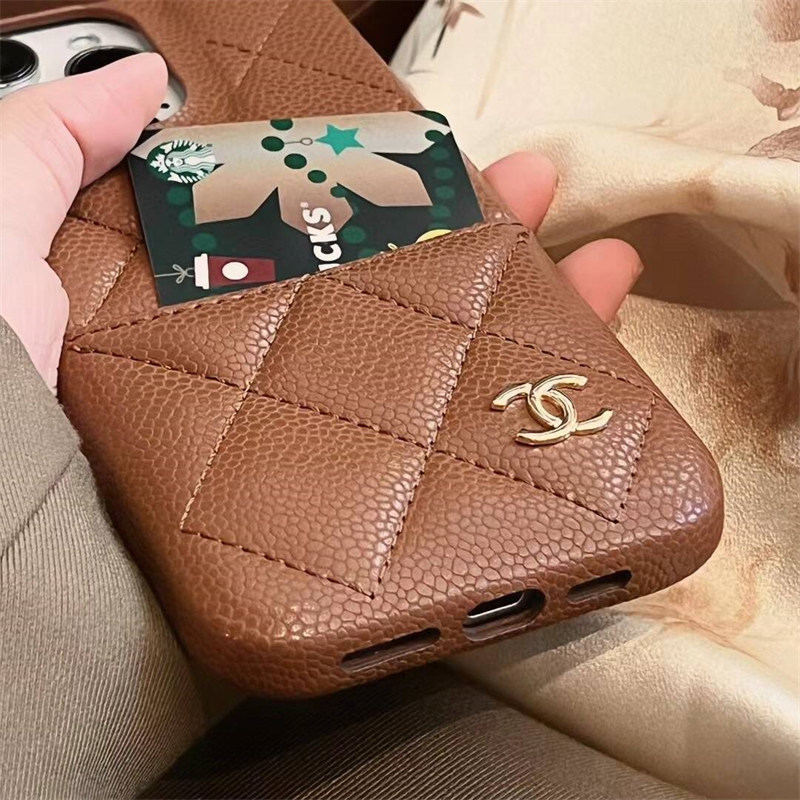 シャネル キャビア スキン IPhone17 ケース iphoneケース カード収納
