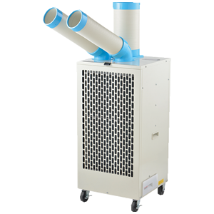 三相200V＞2口スポットクーラー 自動首振り(排熱ダクト付)【フリーザ様