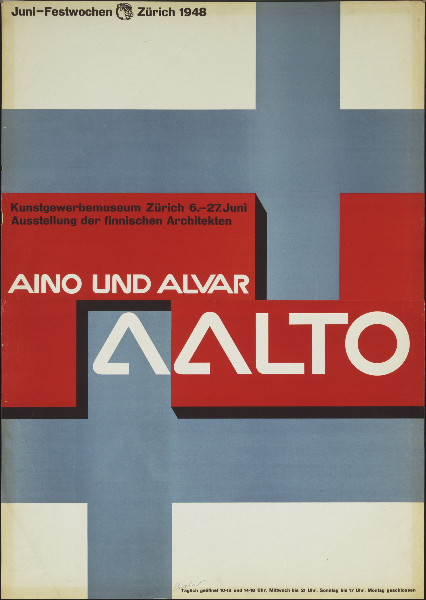 Rudolf Bircher. Aino und Alvar Aalto (Poster for an exhibition at