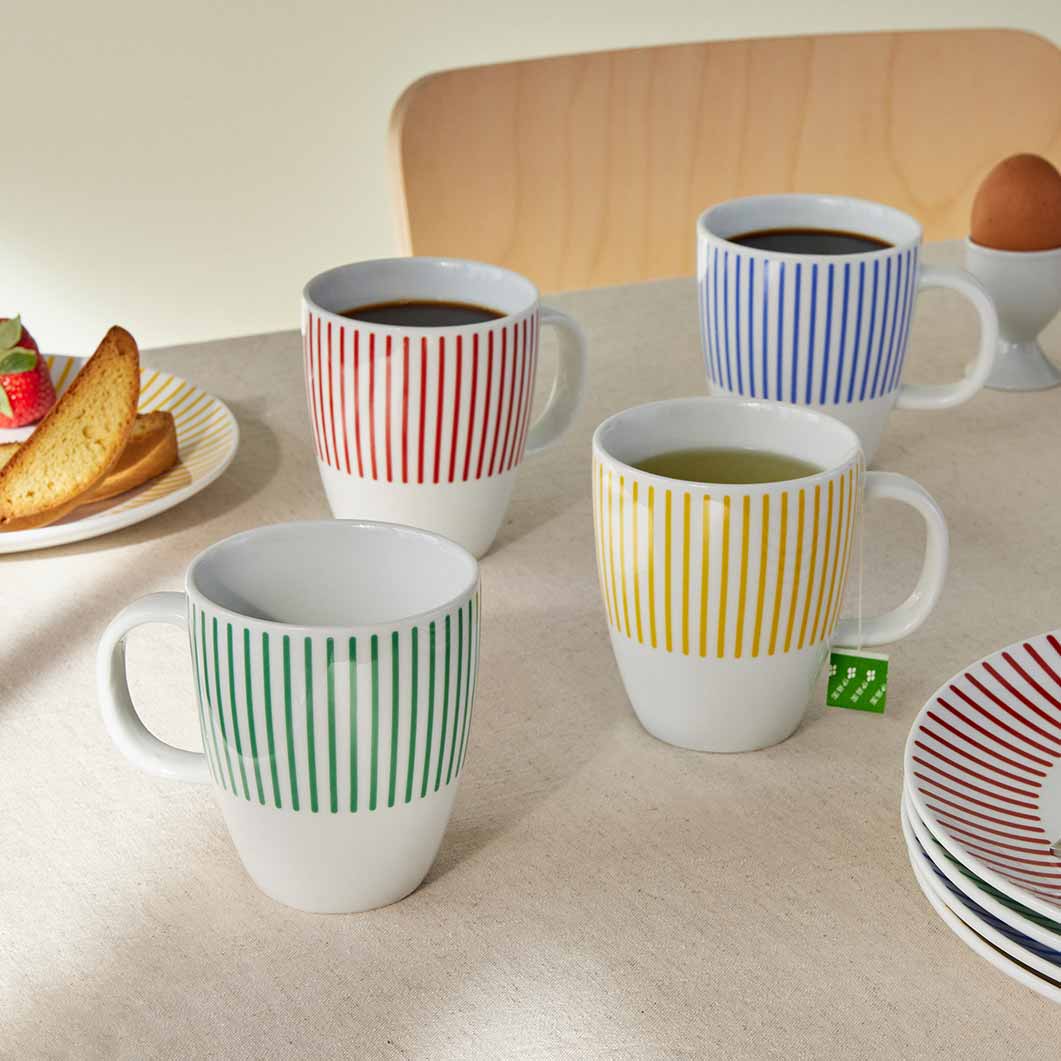 Bodum Jazz ポーセリン マグ 4個セット(マグ 4個セット)：キッチン