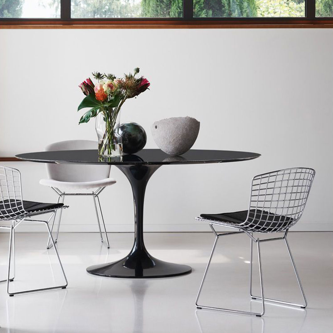 Knoll ベルトイア コレクション サイドチェア クロームxネイビー