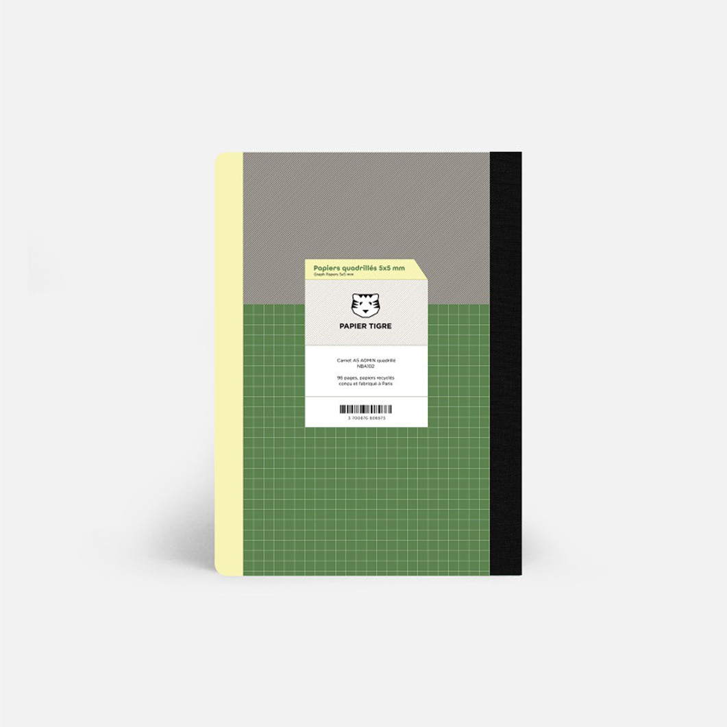 Papier Tigre A5 ノートブック アドミン グリーン(グリーン)：オフィス