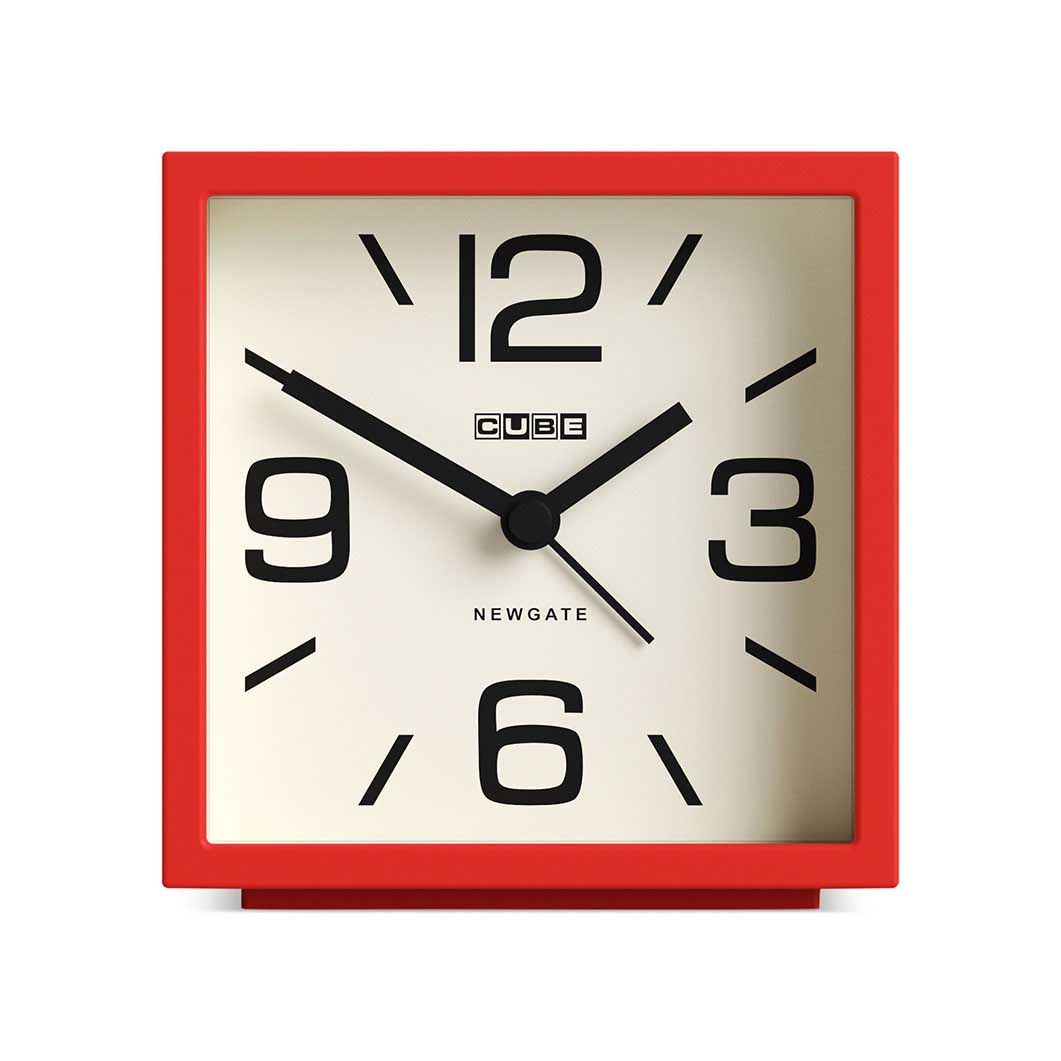 Newgate Cube アラームクロック レッド(レッド)：ホーム