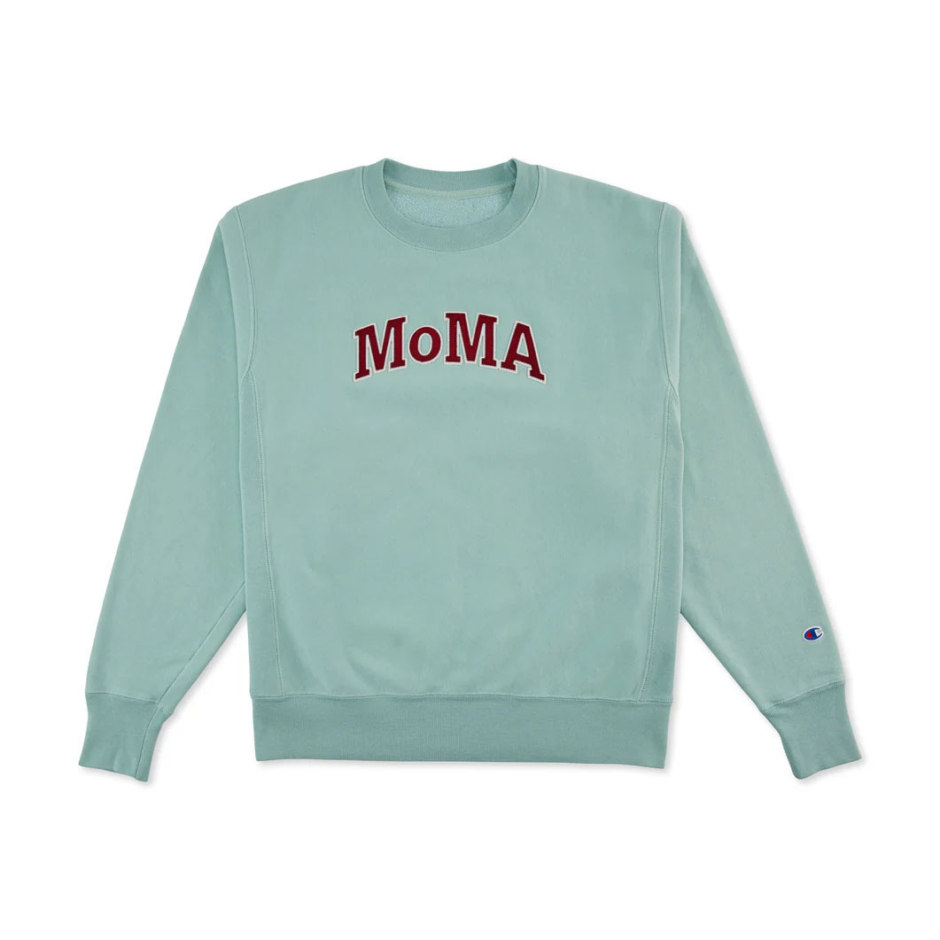 Champion ガーメントダイ クルーネックスウェットシャツ MoMA Edition