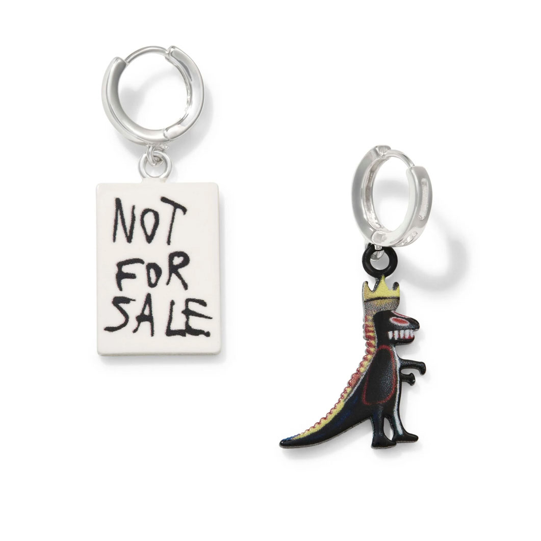 Crystal Haze×Basquiat Not For Sale／Pez Dispenser ピアス シルバー