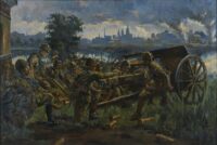 天津南海大学附近払暁野砲戦闘図 - 東京国立近代美術館