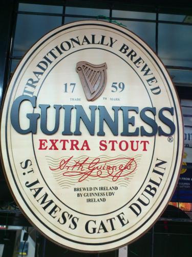 ギネスビール 木製看板 【オーバル-ロゴ】