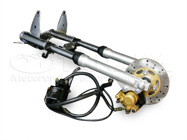 105wモンキー用φ26フロントフォーク 右側ディスクブレーキキット 550mm