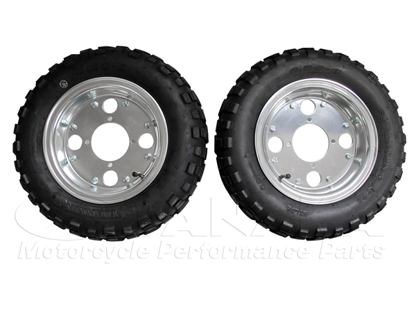 719wモンキー純正タイプアルミホイール＆ブロックタイヤセット