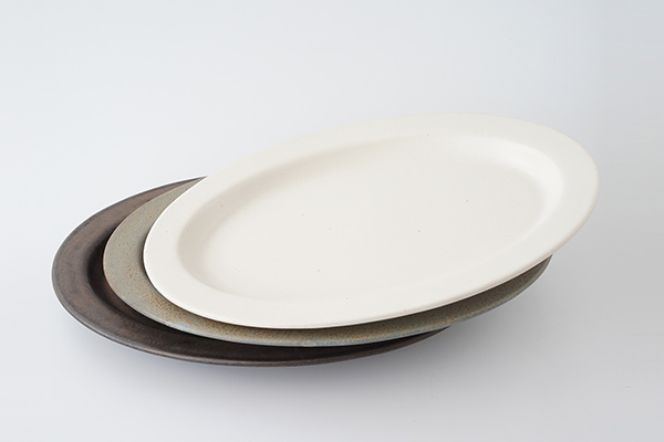 Ancient Pottery オーバルプレート ホワイト｜和食器の通販 monsen