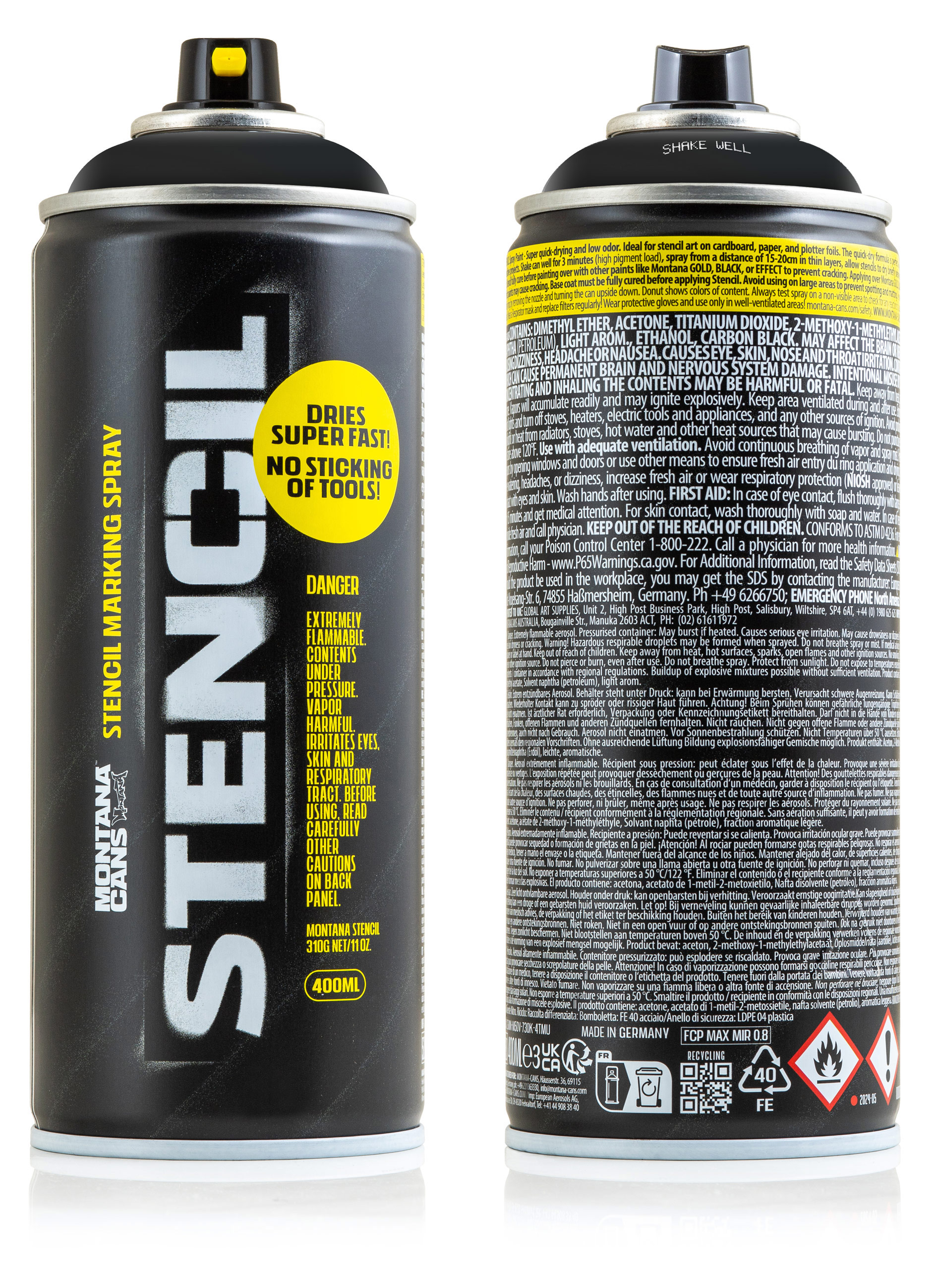 Montana STENCIL Spray 400ml | Stencil 9000 Black | 472732