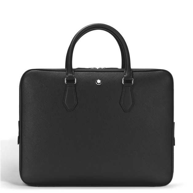 ラージ ブリーフケース サルトリアルレザー - レザー - ブラック