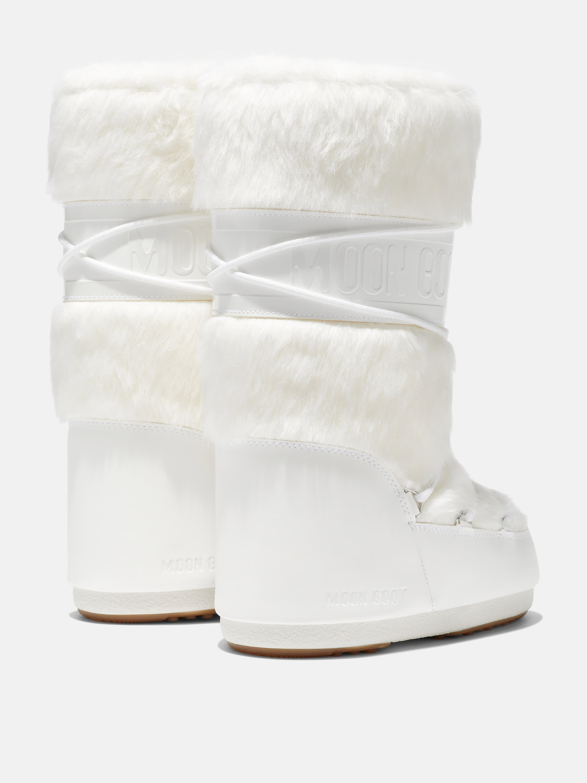 ICON WHITE FAUX-FUR BOOTS | Moon Boot®