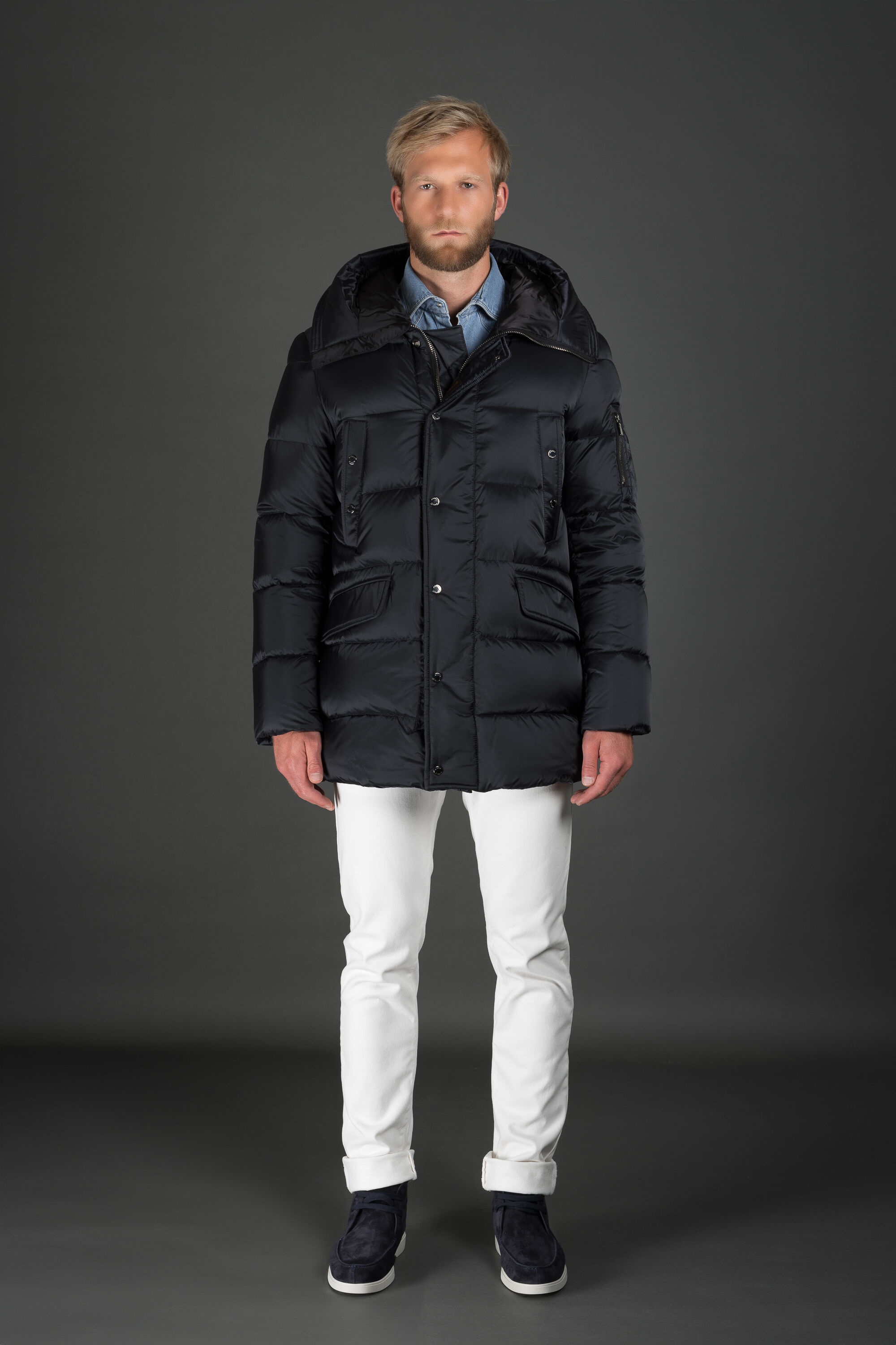 GRIMA-SH in BLU: Luxury Italian Jackets for Men | MooRER®