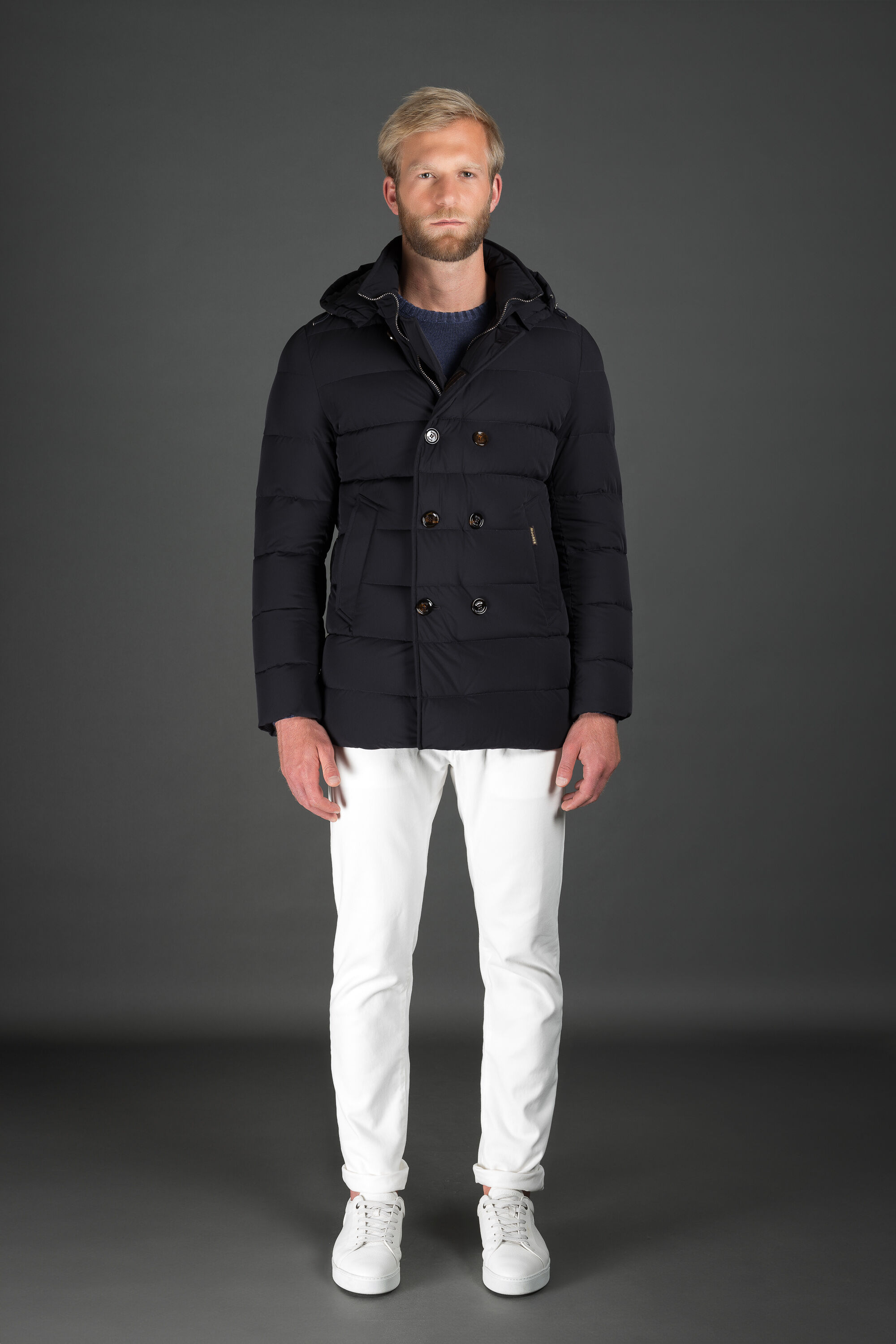 FLORIO-KN in DARKBLU: Luxury Italian Jackets for Men | MooRER®
