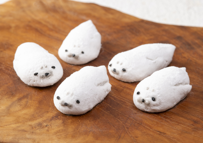 ふわふわマシュマロあざらし | 天使のお菓子レシピ | 森永製菓株式会社