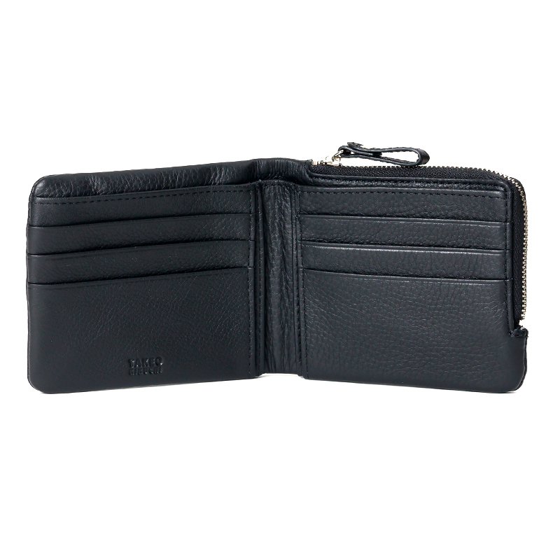 タケオキクチ｜二つ折り財布小銭入れ付｜クロ｜レディング｜TK-00222