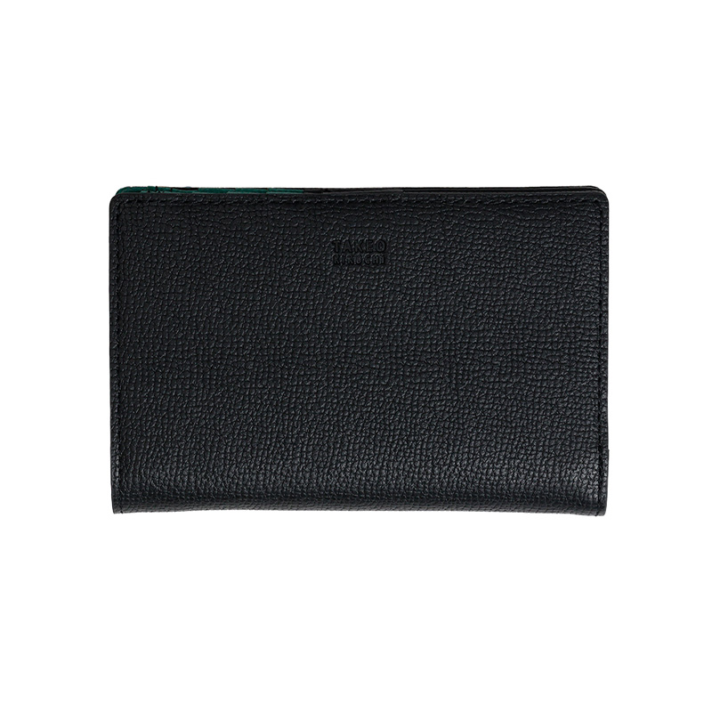 タケオキクチ】 デューノ 縦型二つ折り財布 小銭入れあり｜クロ｜TKW