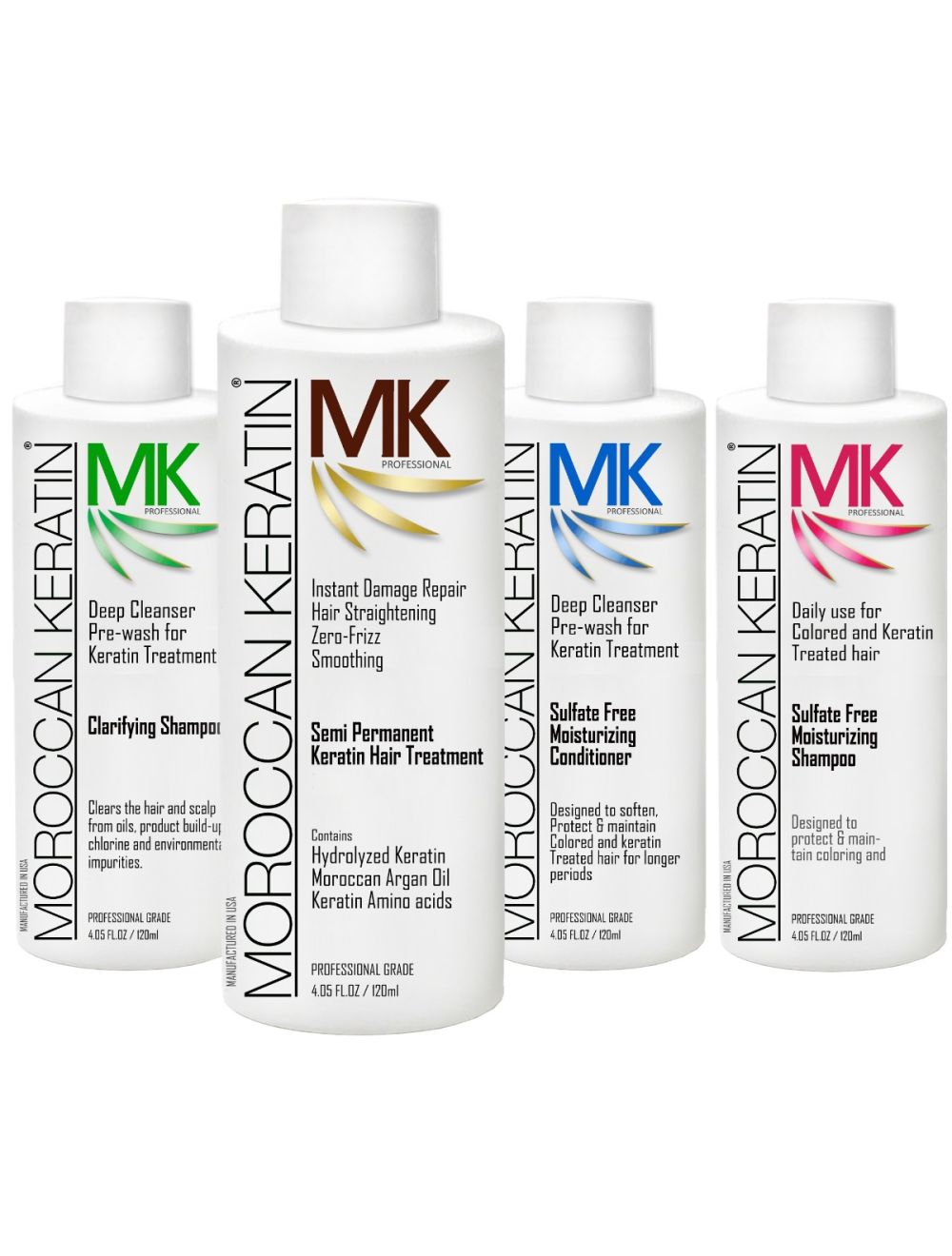 Moroccan Keratin Hair Treatment 120ml x 4 bottles Made in USA