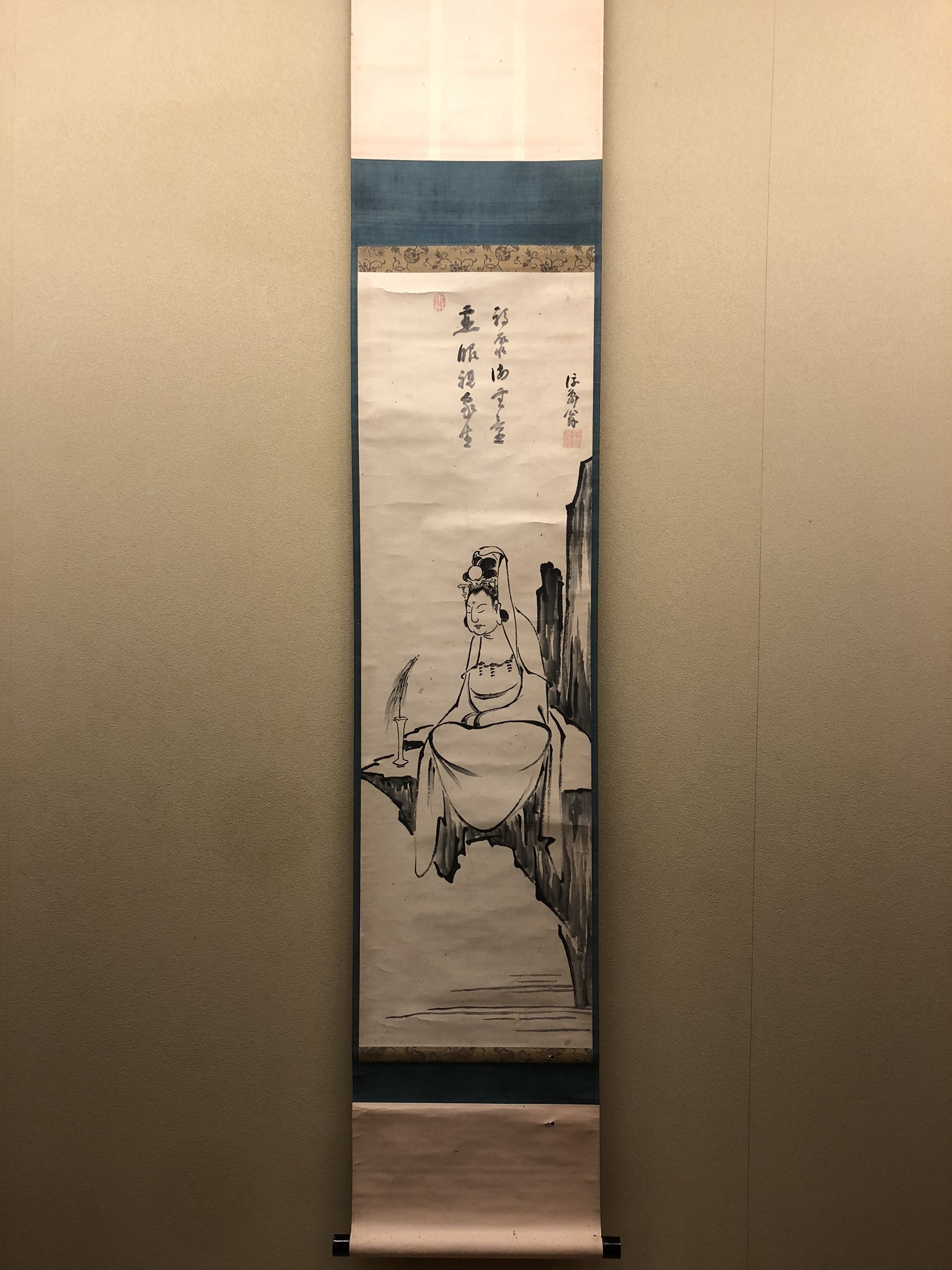 模写/栖巌/観音像図/布袋屋掛軸HD-530 模写/栖巌/観音像図/布袋屋掛軸