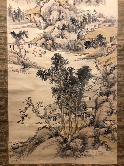 中西耕石 淡着色山水図｜古美術・掛け軸の販売・買取・鑑定-松本松栄堂