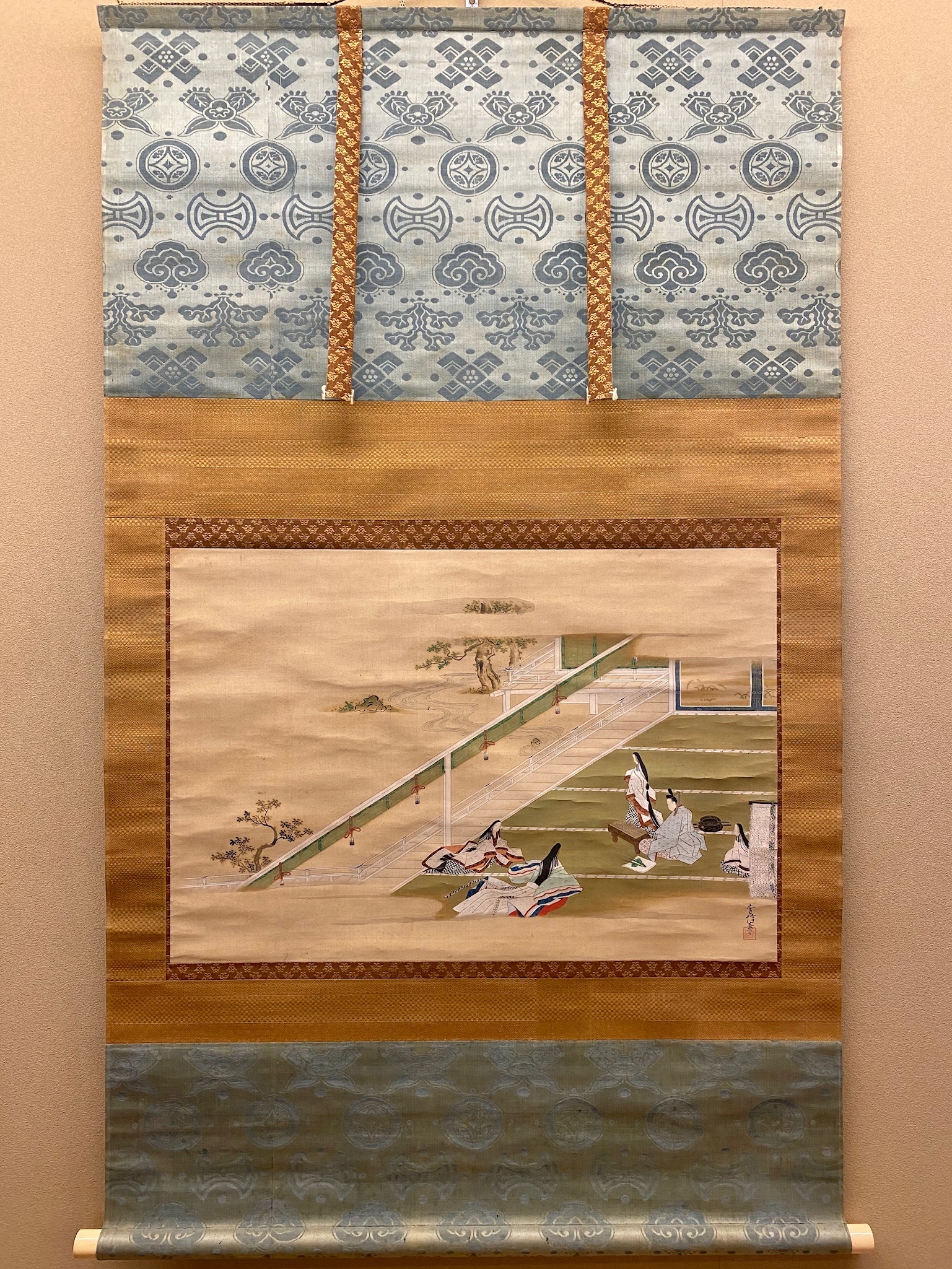 狩野常信 源氏葵巻之図｜古美術・掛け軸の販売・買取・鑑定-松本松栄堂